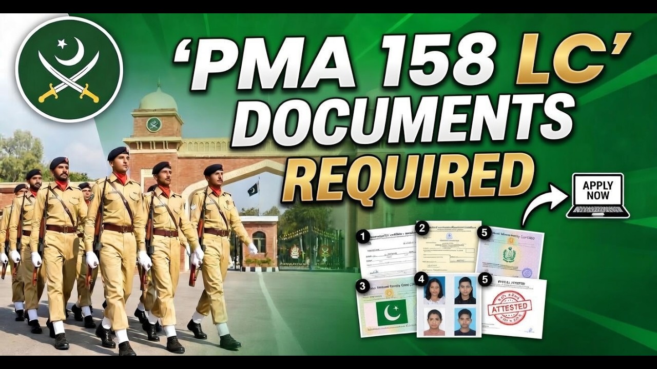 PMA 158 Long Course Documents:PMA 158 LC Documents Required