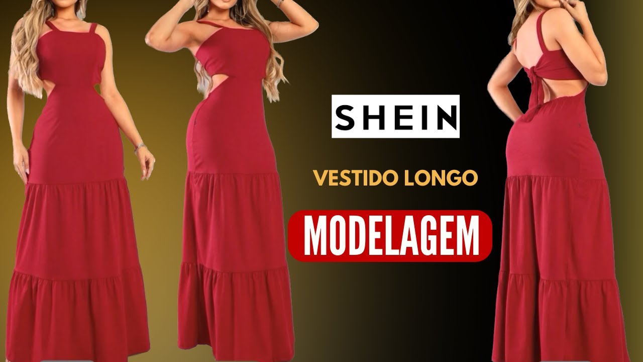 Vestido Longo 3 Marias - MODELAGEM  Costas com Amarração | Gisele Maués