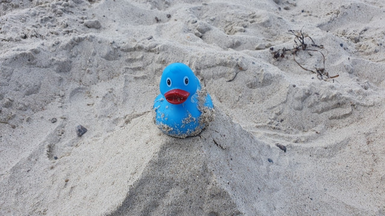 Wir spielen am Strand der Ostsee: Sand-Welt mit Kipper und Wasser f&uuml;r die Quietscheente, Meer Tunnel