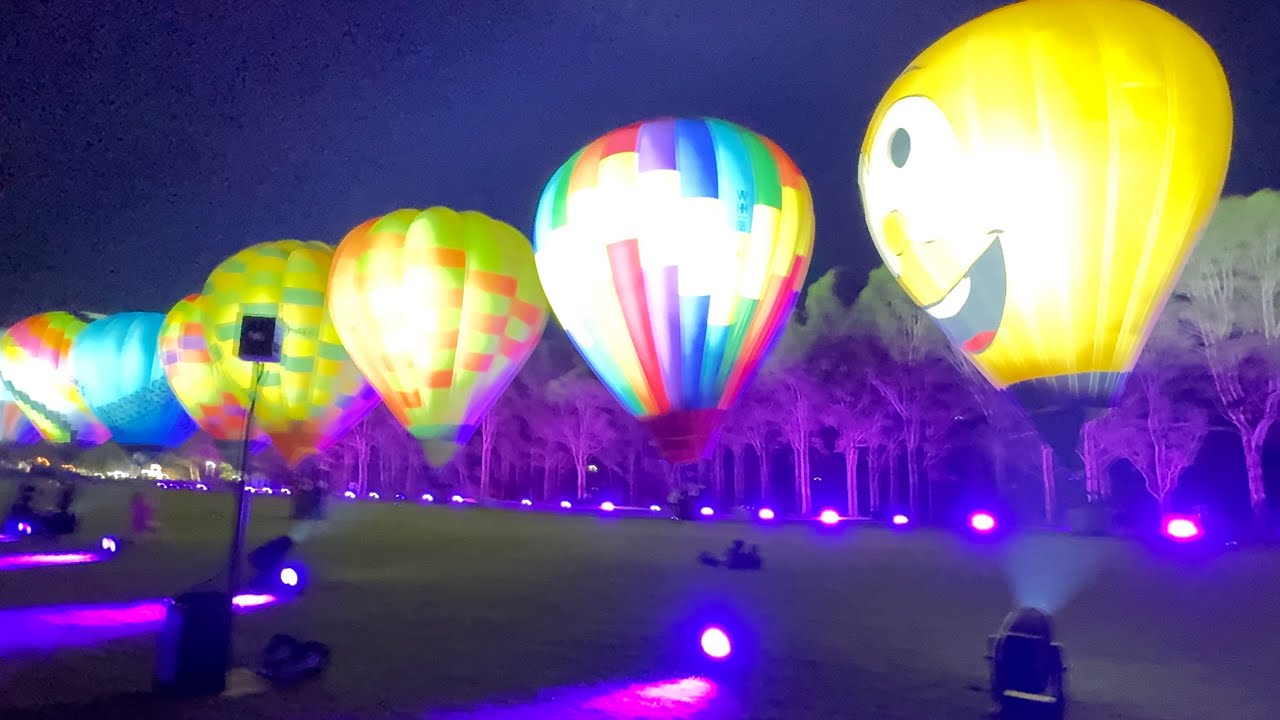 Balloon glow Australia Day Part (1)