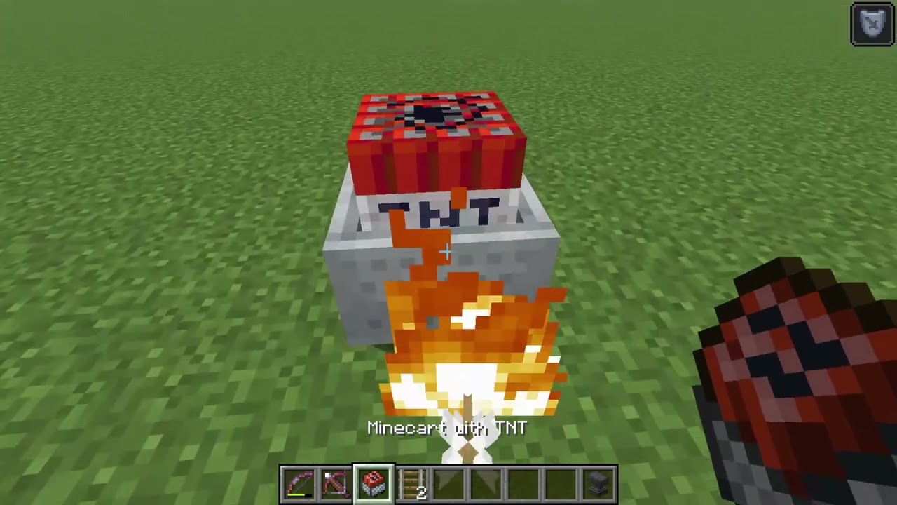 Training on tnt mine cart [minecraft]