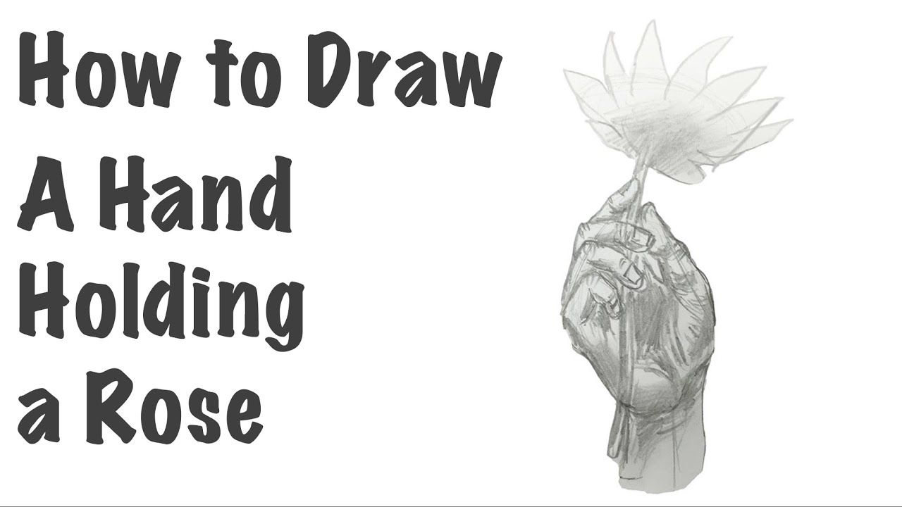 How to Draw a Hand Holding a Rose