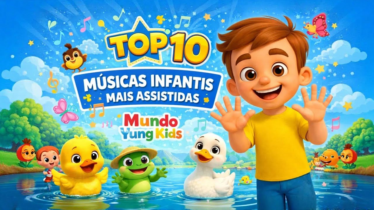 As 10 Músicas Infantis Mais Assistidas 🧸🎵 | Mundo Yung Kids