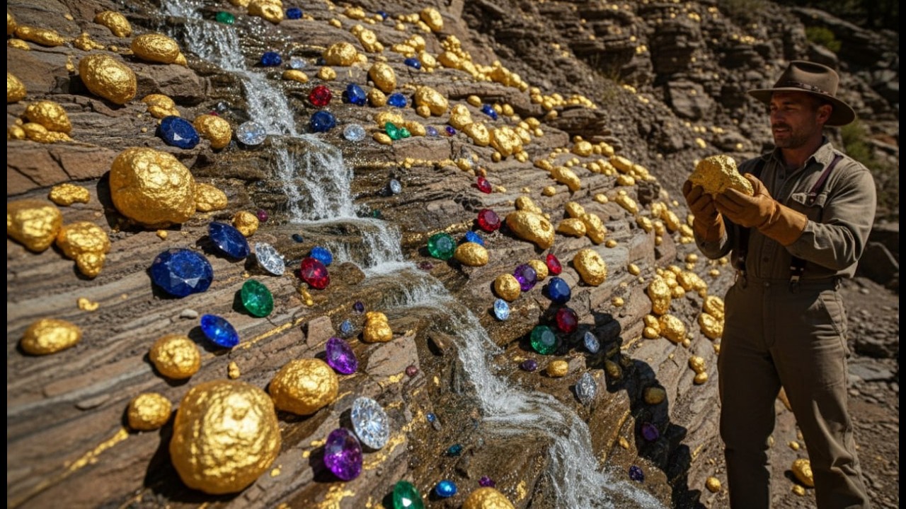 Found Purple Crystals and Gold Nuggets Digging in the Dirt!