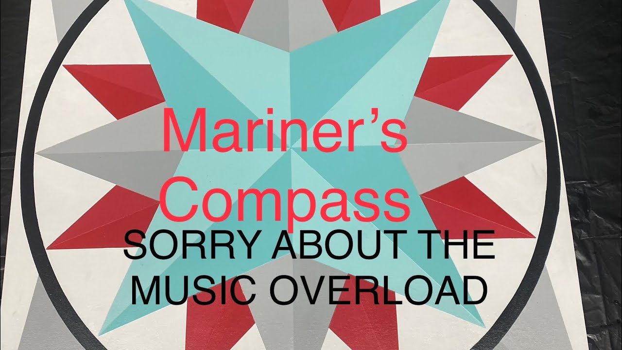 Barn Quilt: How to Create a Mariner's Compass barn quilt #FREE Pattern #FREE Tutorial   Video #61