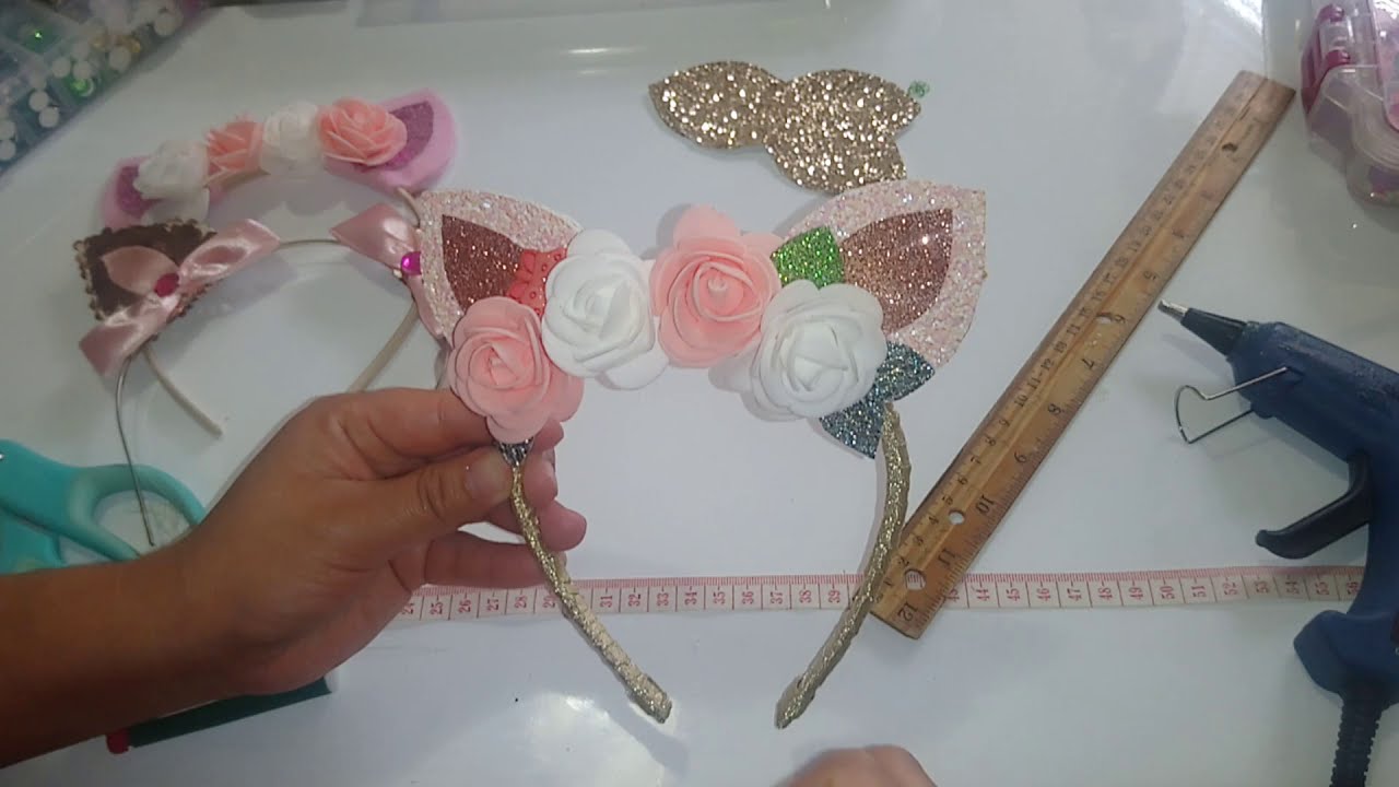 Como hacer una diadema de gato facil 🐱🐈🌺