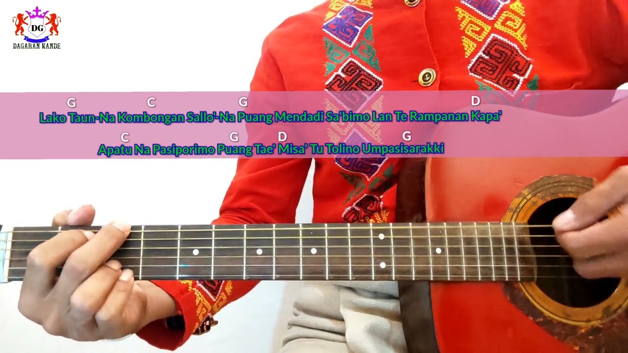 Chord Gitar Lagu Toraja || Rampanan Kapa' || Belajar Chord Gitar
