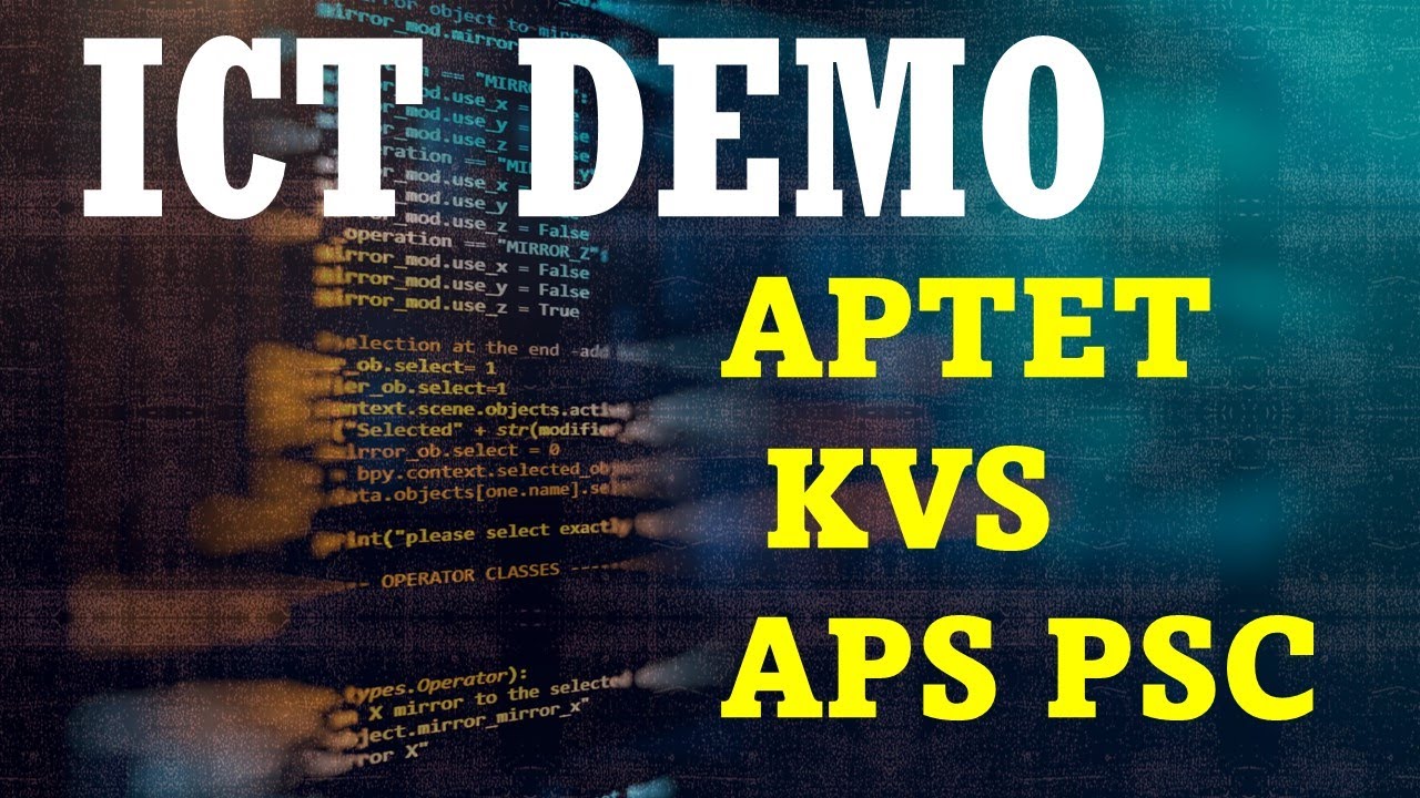 AP TET ICT | Computer Literacy for KVS |Computer Literacy for APPSC | ICT  Class for APTET  |