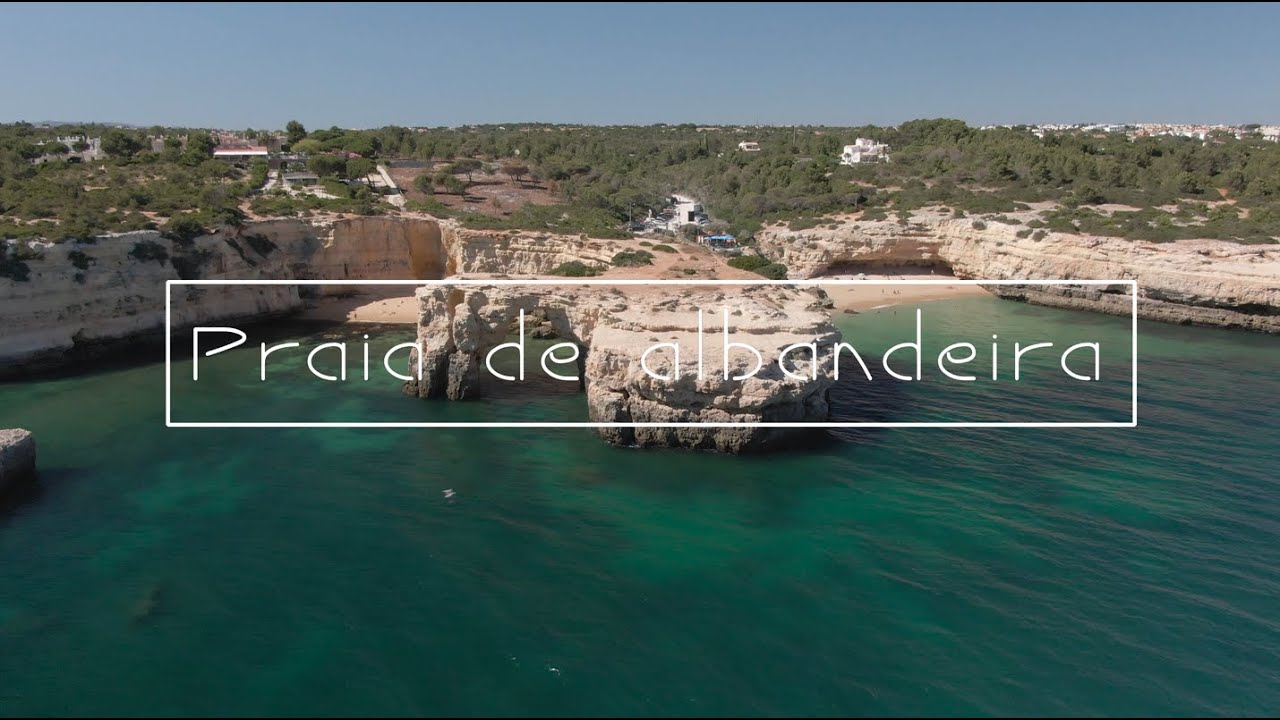 Praia de Albandeira - Algarve - Portugal by drone 4K