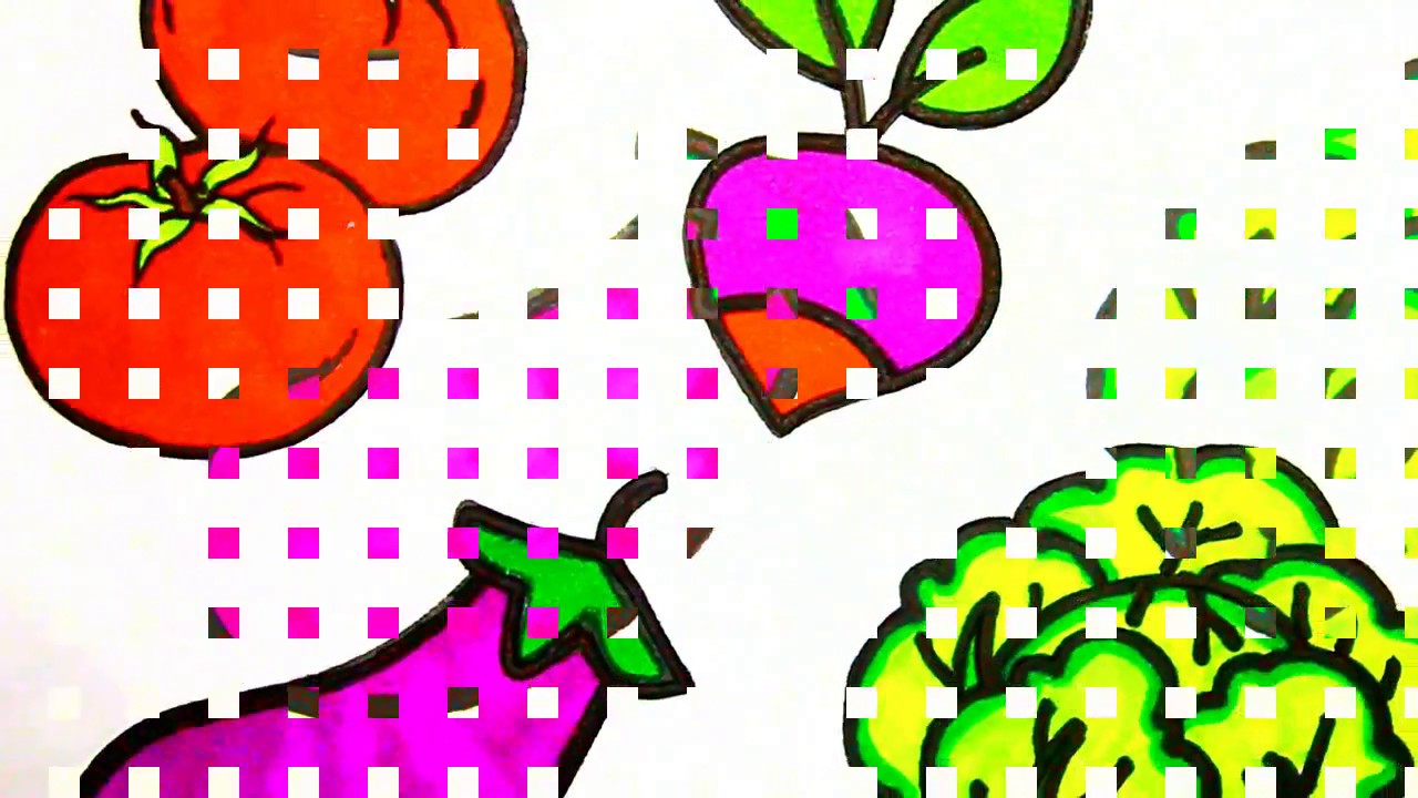 How to draw Fruits and Vegetable | Vegetables Coloring Pages for Children