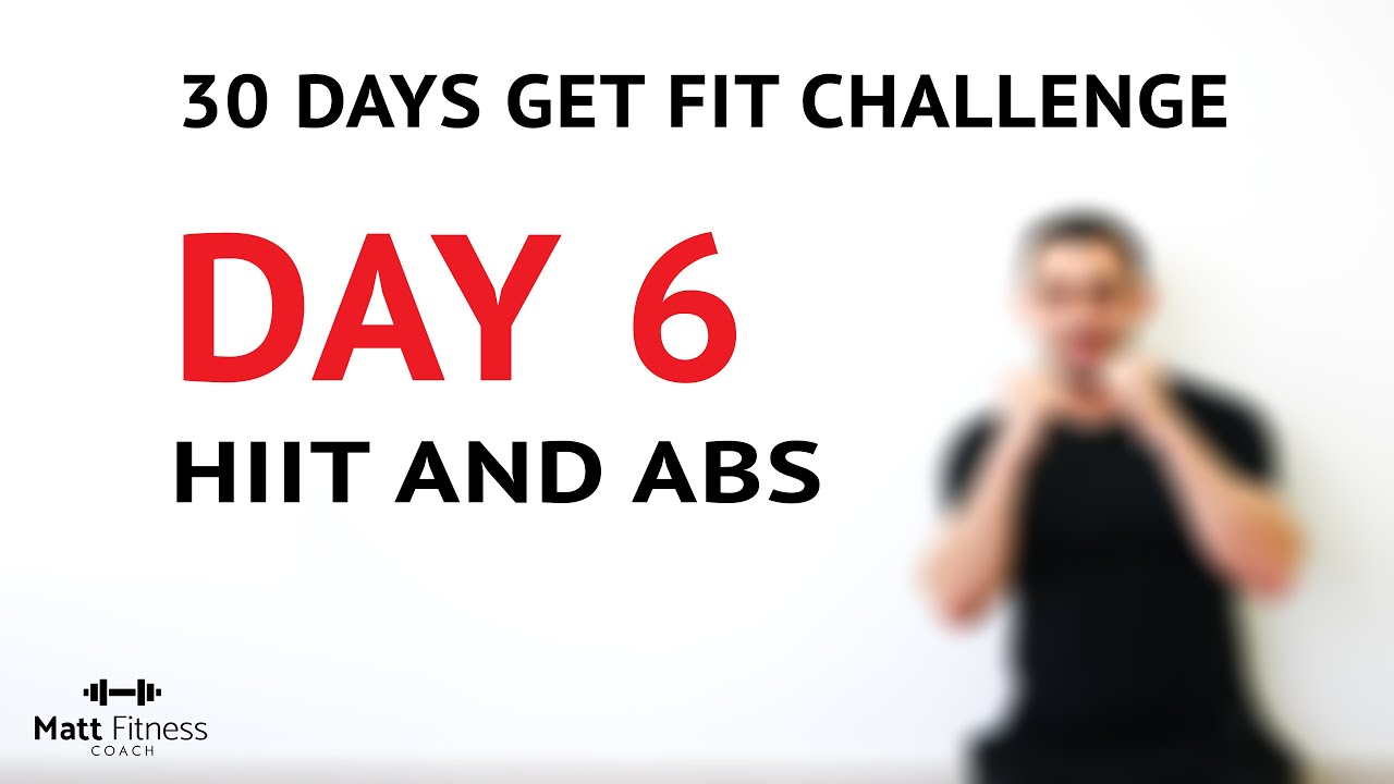 DAY 6 - 30 Days Get Fit Challenge 20 minutes HIIT & ABS // Belly Fat Burner Home Workout