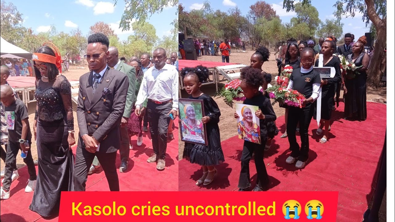 KASOLO GETS EMOTIONAL AS THE BODY OF HIS GRANDMOM IS REMOVED FROM THE HOUSE FOR FINAL BURIAL SERVICE