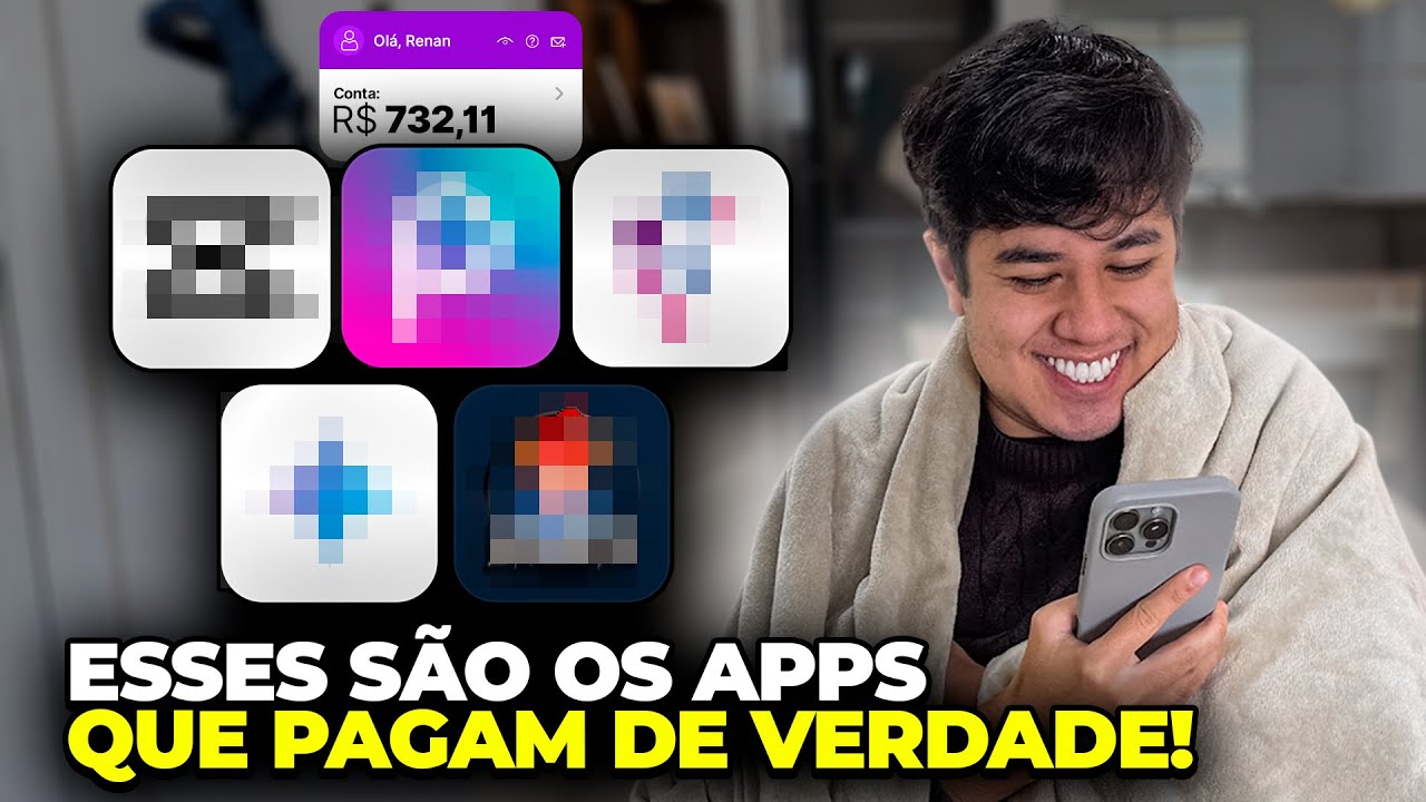 5 APLICATIVOS PARA GANHAR DINHEIRO USANDO O CELULAR