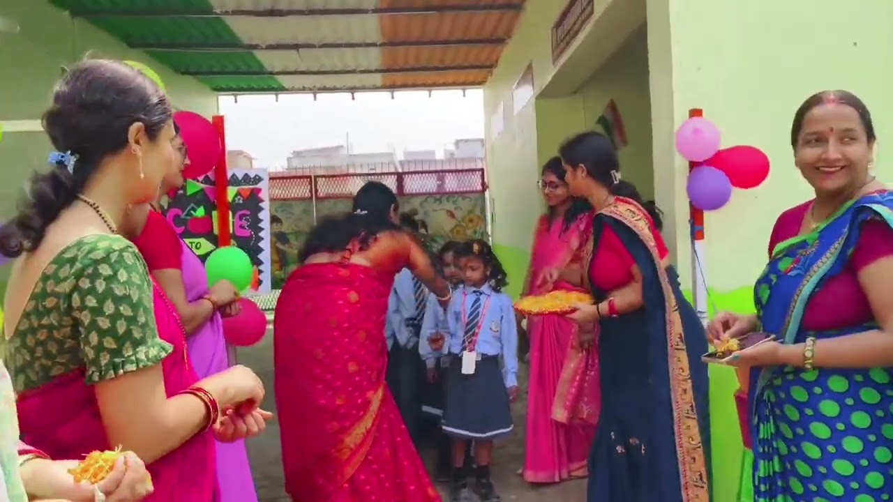 A Cheerful Welcome First Day Of The School By Apple International School.