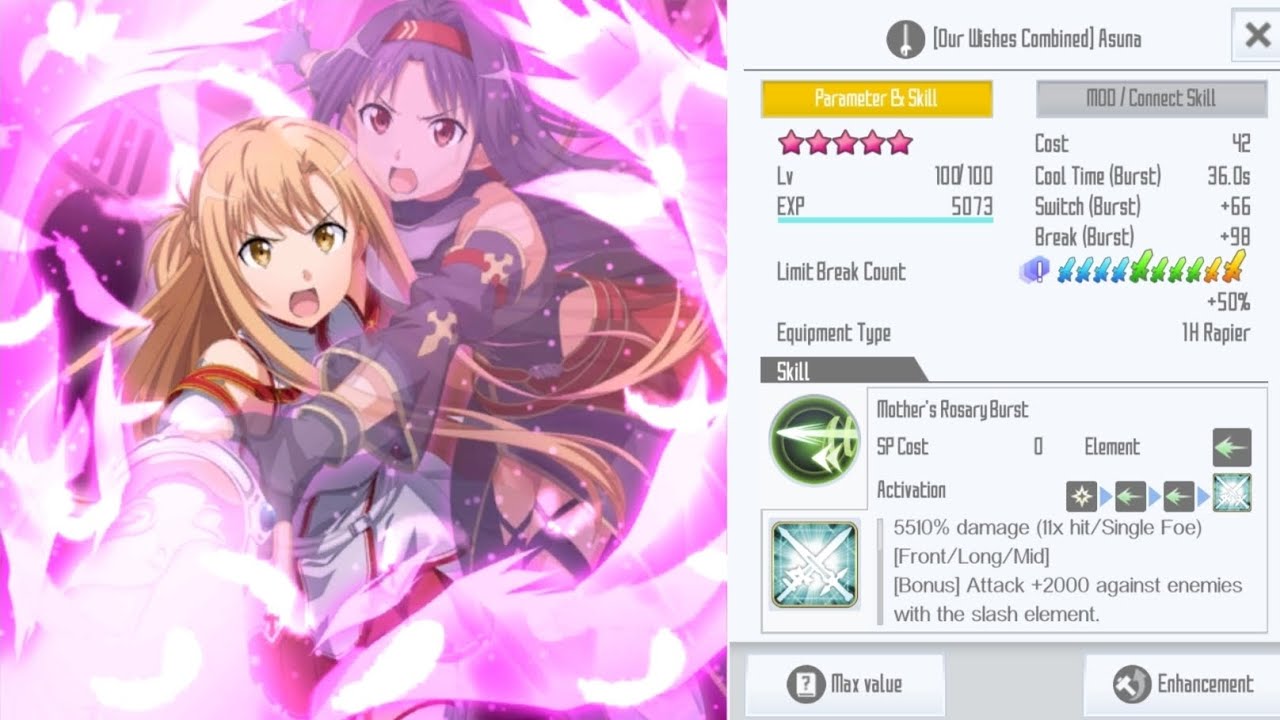 SAOIF Skill test - Our Wishers Combined (Asuna - Fullburst)