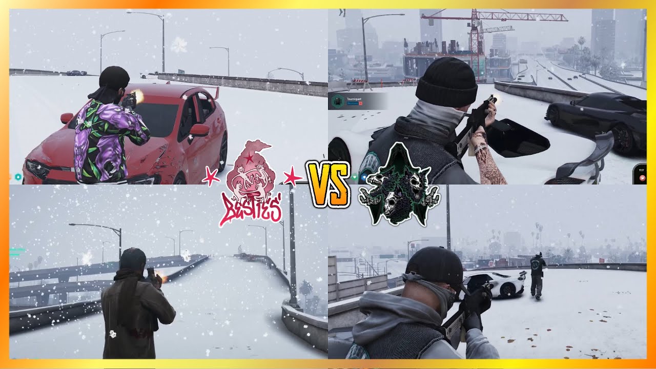 Hounds Slide On Besties At Olympic Freeway (Multi POVs) | NoPixel 4.0 GTA RP