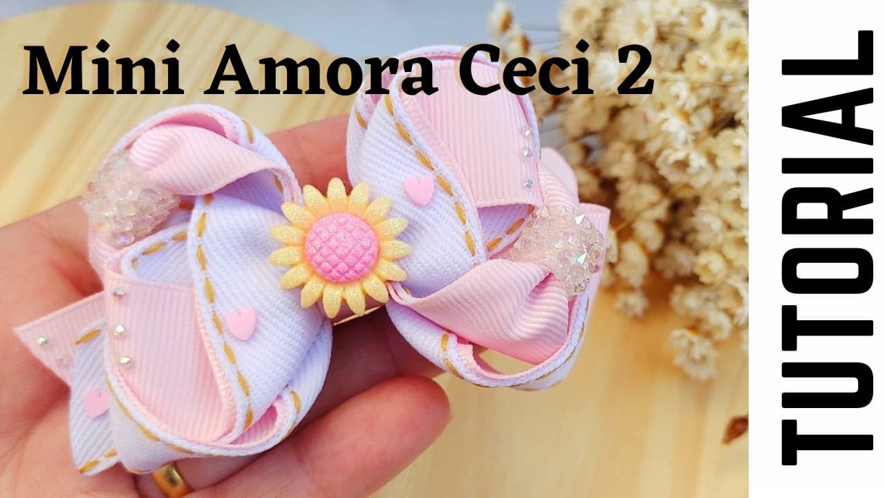 Mini Amora Ceci 2   Fita n°5 (25mm) PAP DIY hair bowm