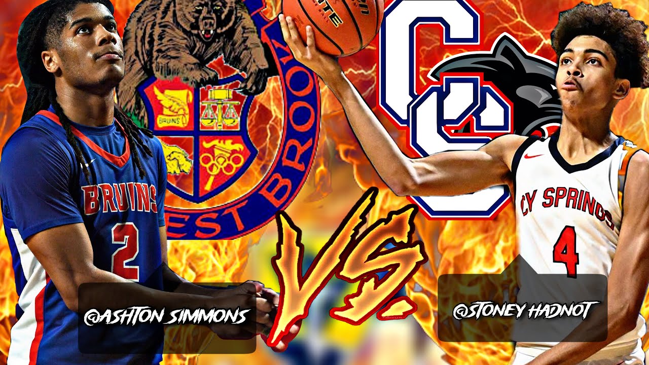 ASHTON SIMMONS VS STONEY HADNOT | WESTBROOK VS CYPRESS SPRINGS  BEAUMONT YMBL 2023 FINAL FOUR