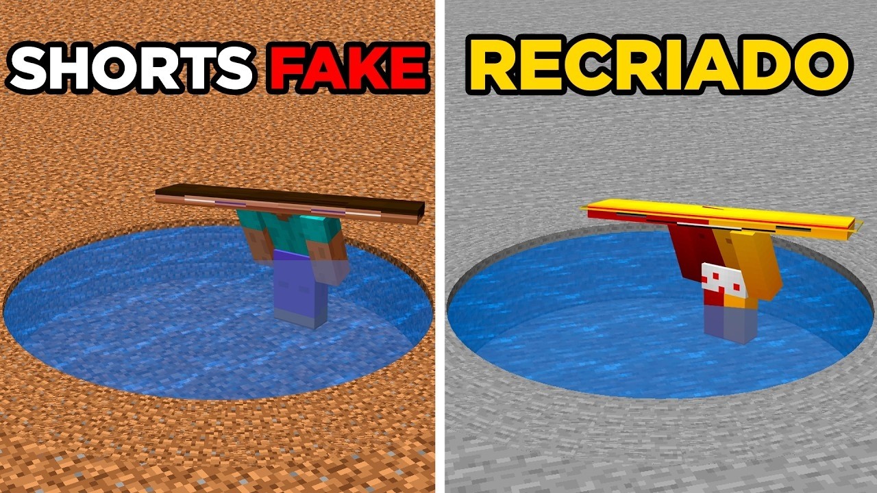 Testei SHORTS FAKE e TransformeI em REAL no Minecraft!
