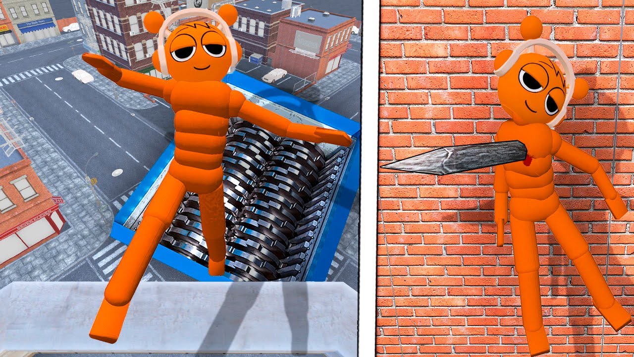 Sprunki NPC Ragdolls VS Spikes / Epic NPC Falls Compilation #7