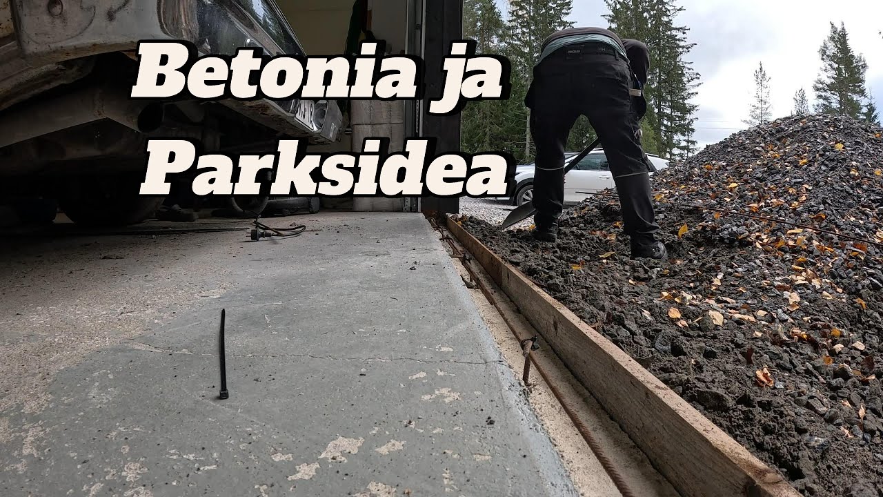 Vihdoin päästään edistämään autotallin liuskaa eteenpäin ja ehkäpä joskus siitä vielä autolla ulos!