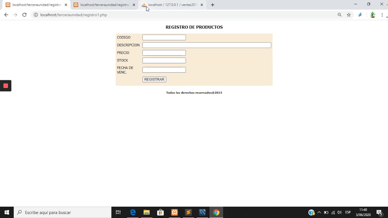 Insertar Datos a MySQL desde PHP part1
