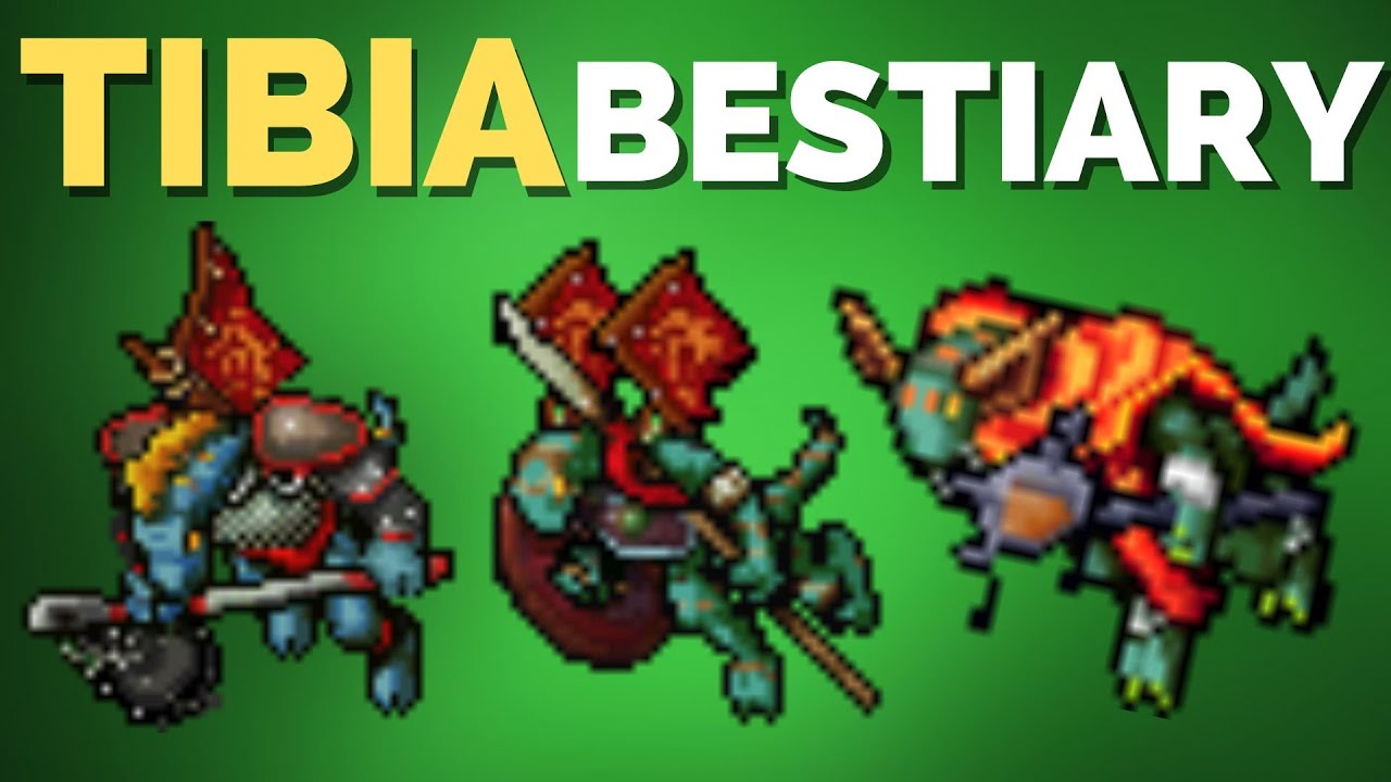 TIBIA BESTIARY Lizard Dragon Priest, Highguard, Legionnaire - Farmine Mountains