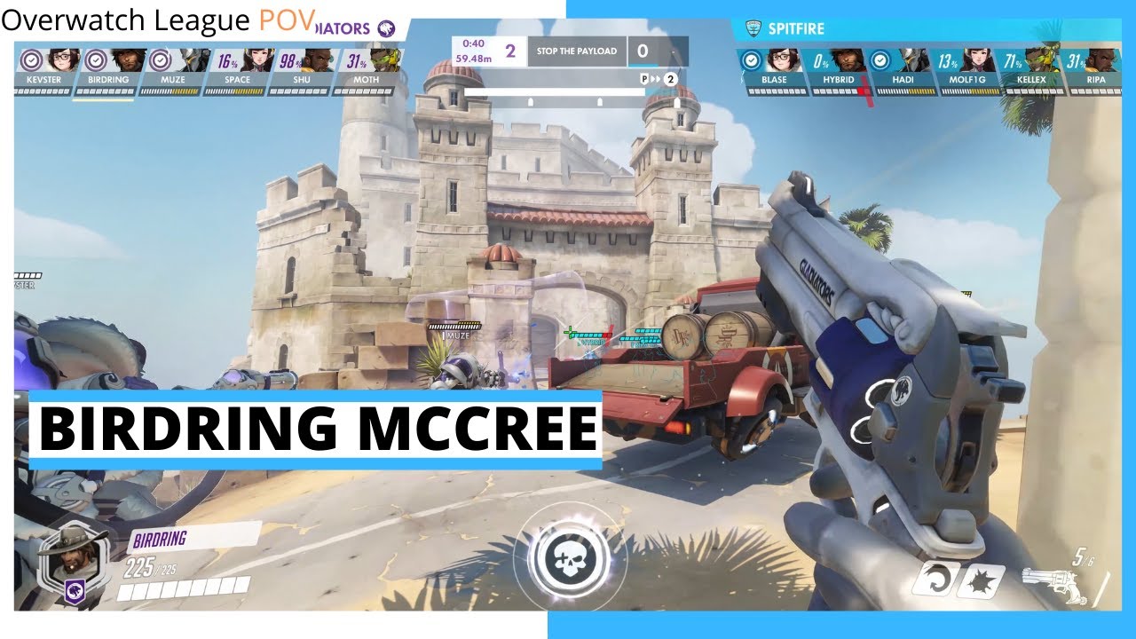 BIRDRING MCCREE POV | Los Angeles Gladiators vs London Spitfire | OWL Season 2021 Week 2