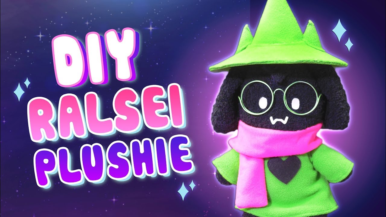 DIY FLUFFY BOY RALSEI Plushie with Moveable Joints! DELTARUNE Sock Plushie (FREE Pattern) Tutorial