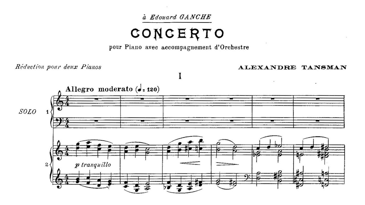 Alexandre Tansman &ndash; Piano Concerto No.1