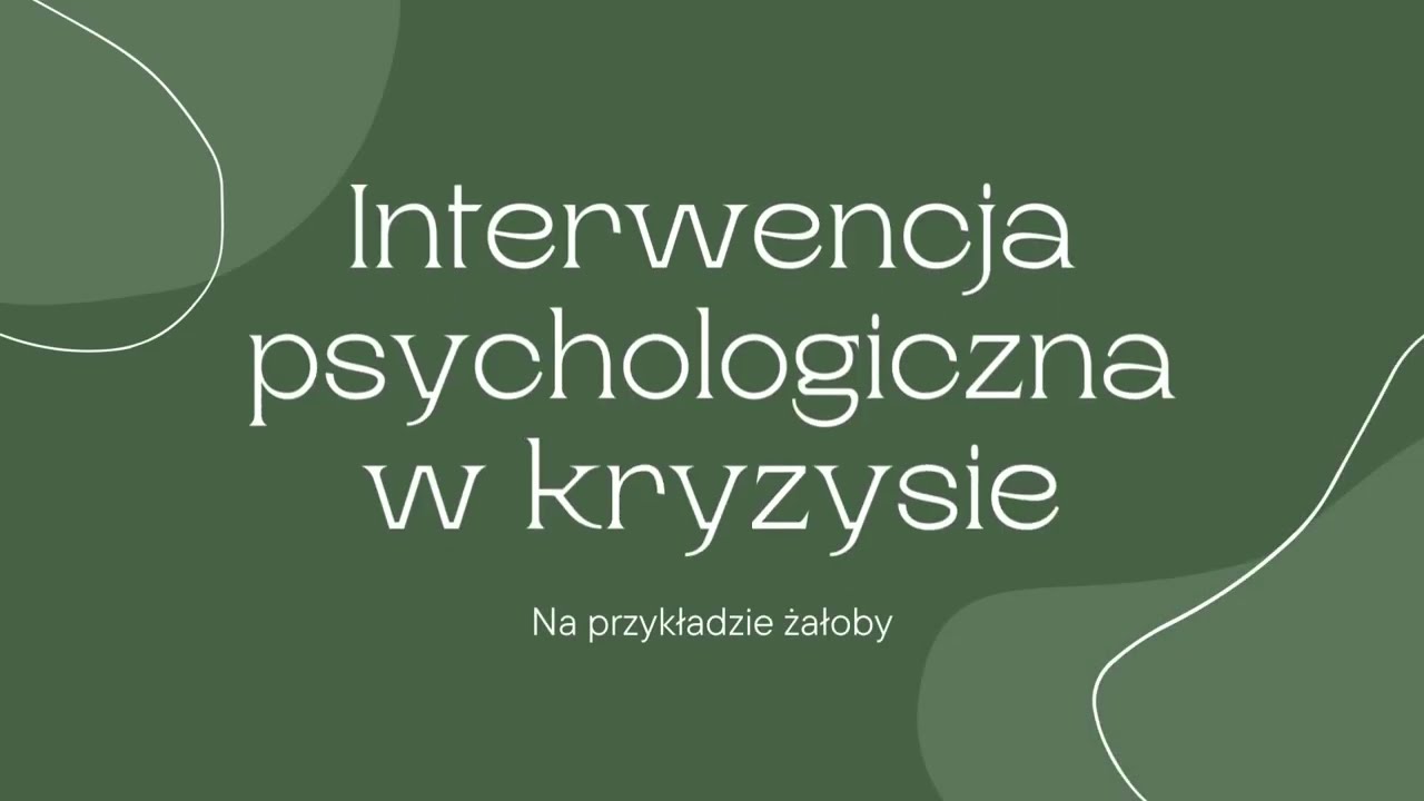 Interwencja psychologiczna w kryzysie