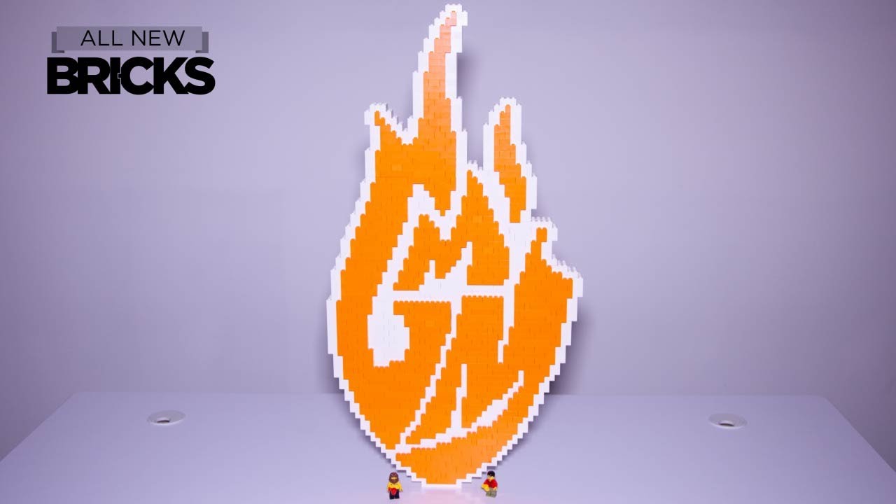 Good Mythical Morning Logo made out of LEGO that was used on the GMM YouTube Channel