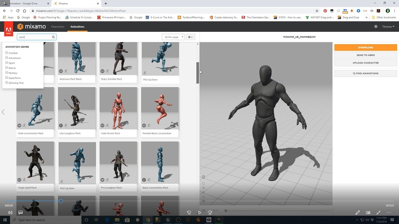 UE4 - Paragon character - Add new animations from Mixamo.