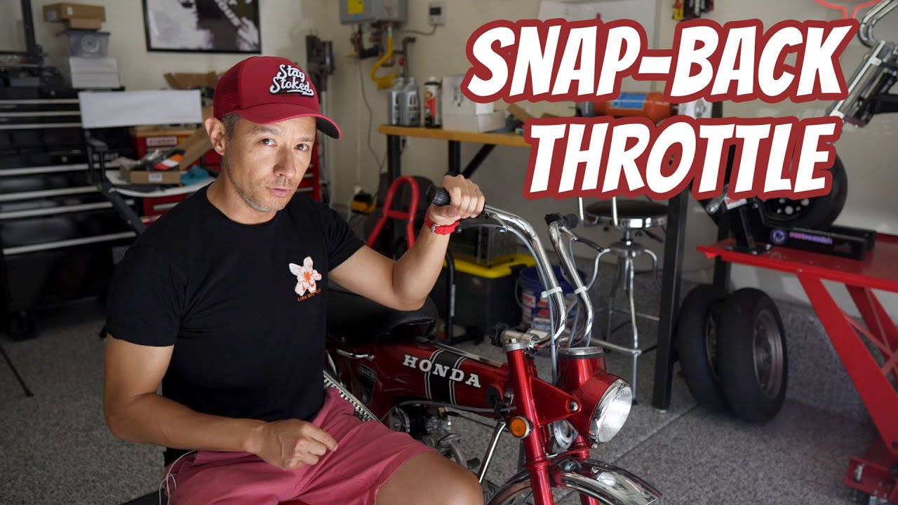 Honda CT70 Throttle Tube Snap-back Fix!