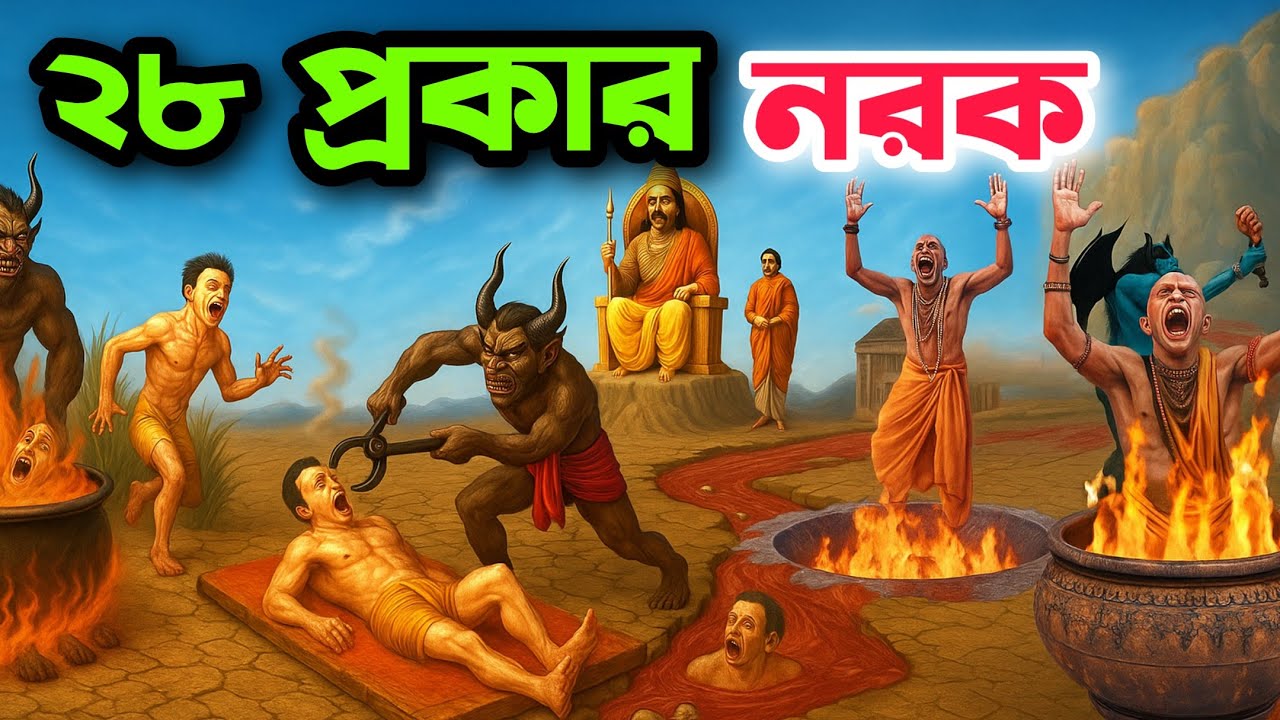 গরুড় পুরাণ অনুসারে নরকের ২৮ প্রকার এবং সেখানে প্রাপ্ত ২৮টি শাস্তি