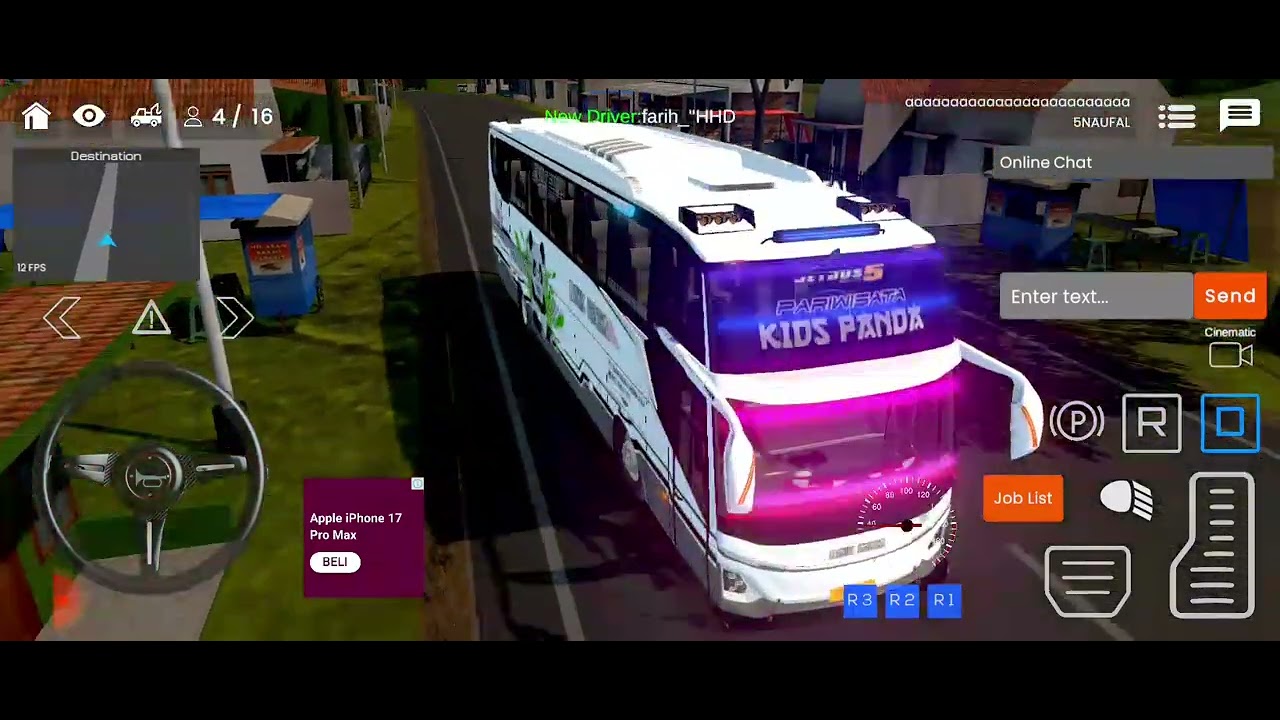 Mabar bus simulator x pakai bus kids panda jetbus 5