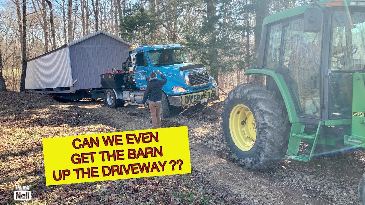 Prebuilt Barn Delivery | I’d Never Seen This Done Before | Horse Run-In Shelter Delivery & Install