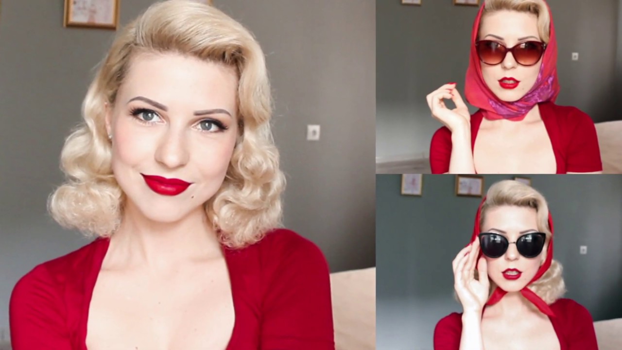 How to Become Old Hollywood Diva In 3 minutes l Vintage Head Scarf Tutorial