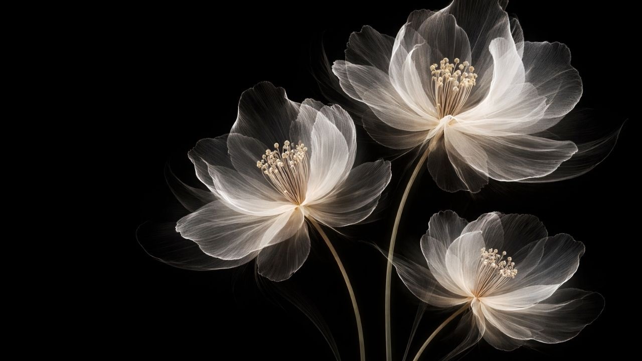 Minimalist White Flower Screensaver for Smart TV | 4K Elegant Wall Art