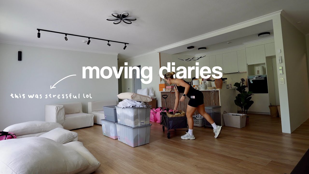 moving vlog: pack with me, setting up, organising, move in day *stressful*  a new chapter
