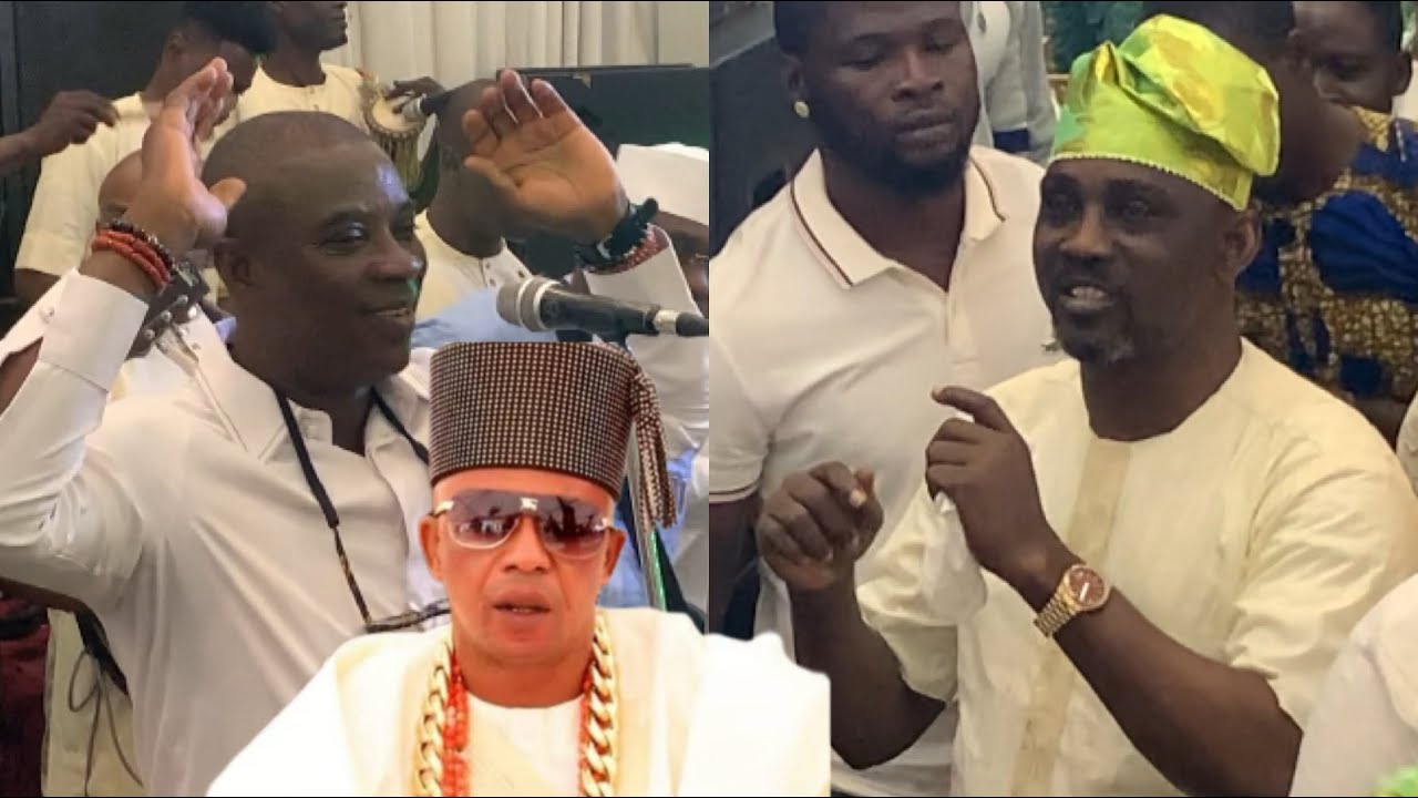 WASIU AYINDE-ALABI PASUMA COMPETE ON STAGE @OBA JAFO ONIBA EKUN DAUGHTERS WEDDING 