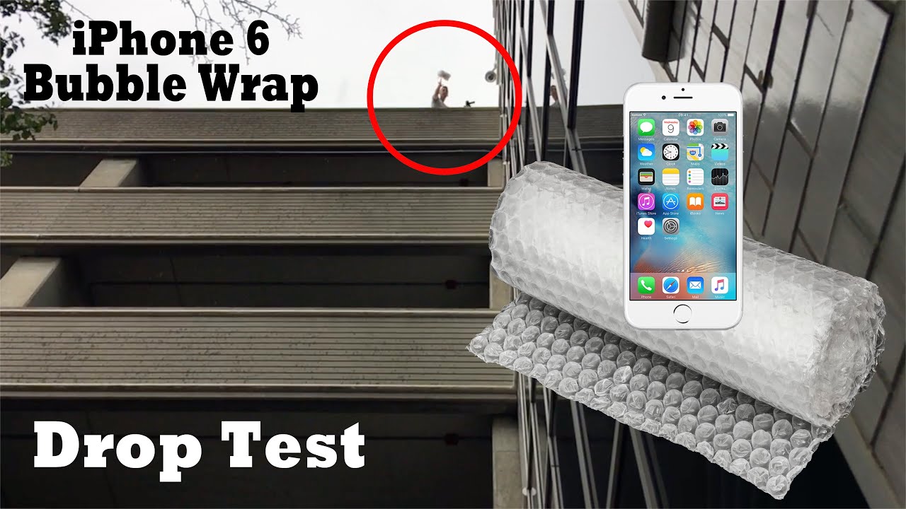 iPhone 6 in Bubble Wrap Drop Test from 75 feet!