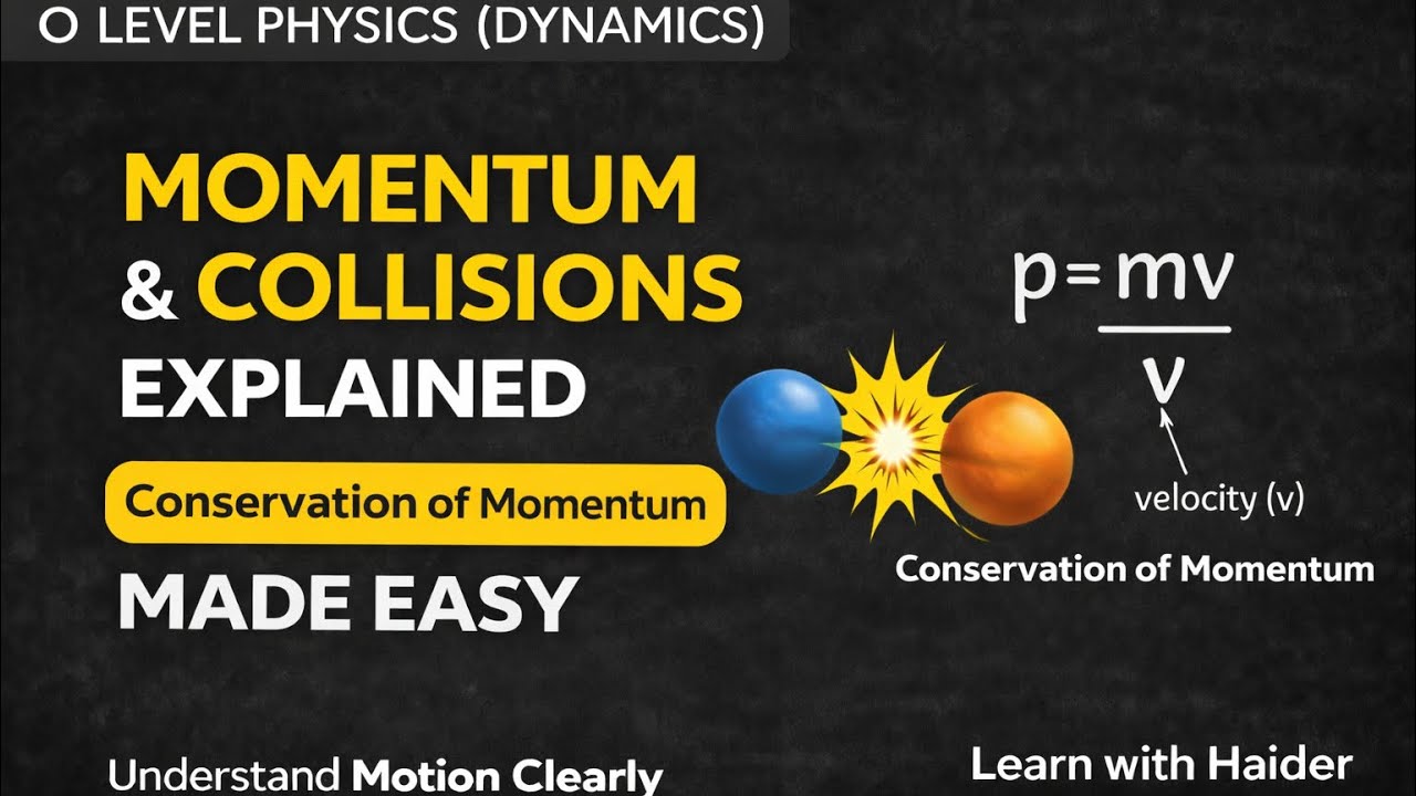 Law of Conservation of Momentum Explained Clearly | Collisions Made Simple | O Level Physics