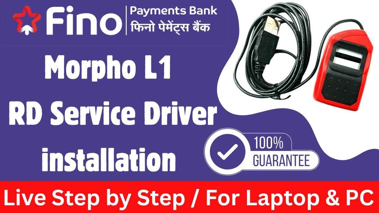 Fino Payment Bank Morpho L1 Rd Service Installation | fino payment bank morpho setting laptop 2025