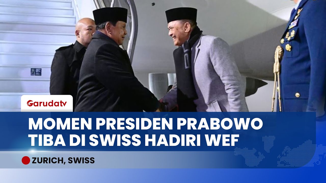 Presiden Prabowo Tiba Di Zurich Hadiri Forum Davos
