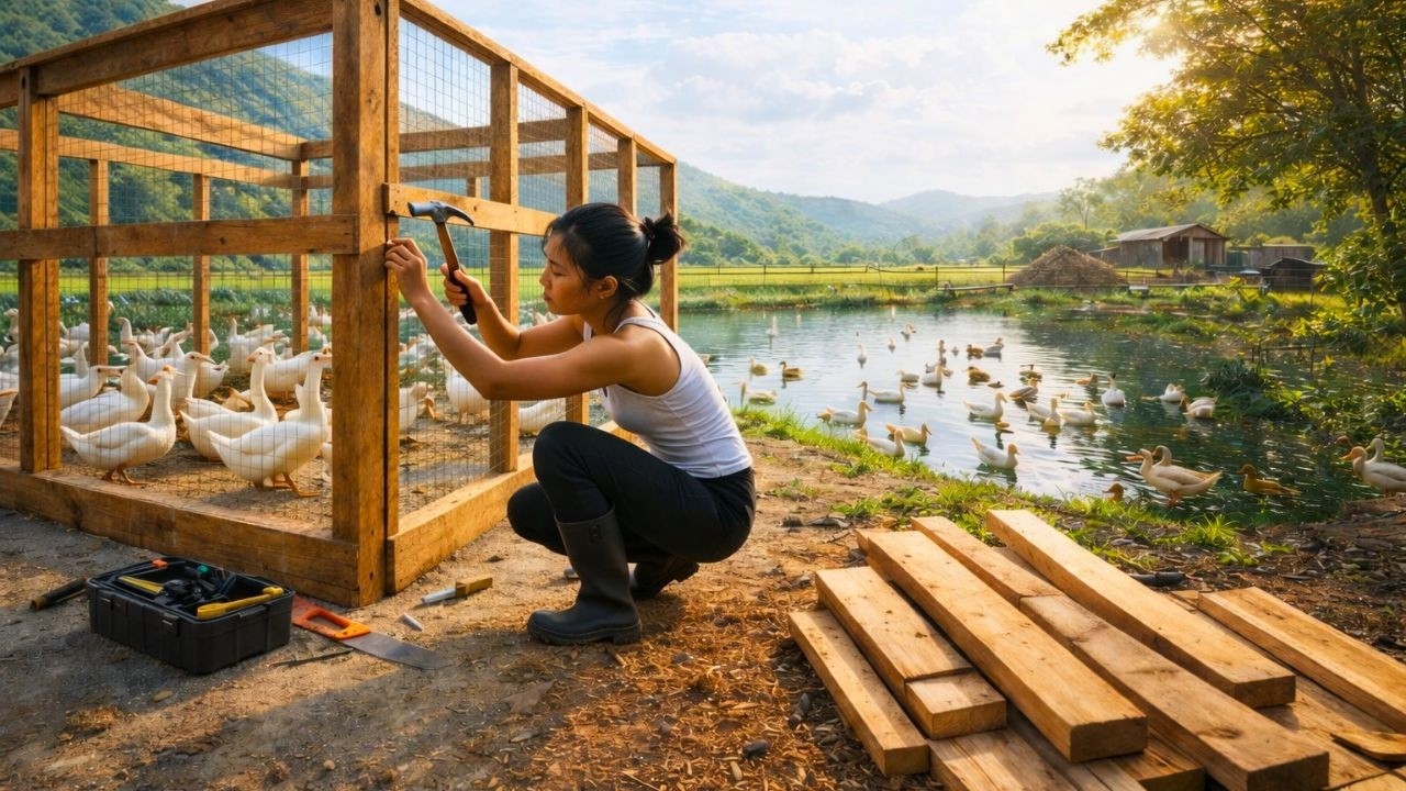Building a House for Newly Bought Ducklings and Experiencing Life in the Forest