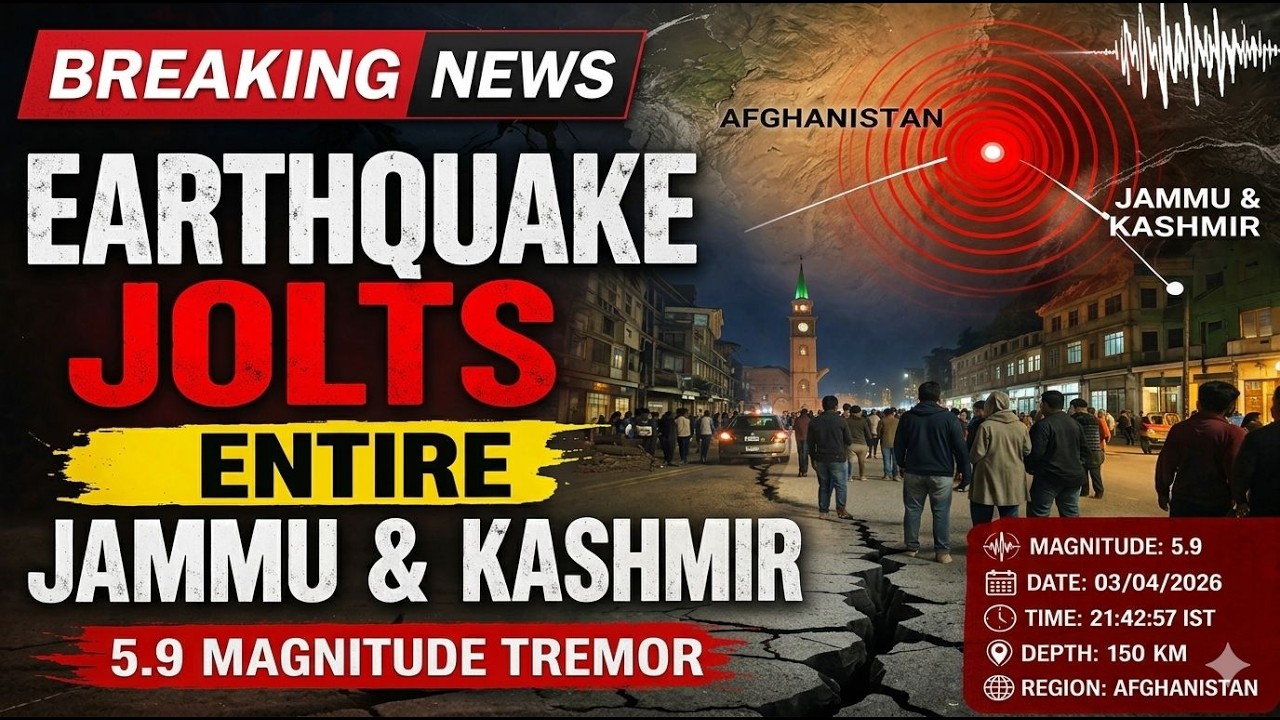 Earthquake Shakes Jammu & Kashmir at Night | Panic Across Region