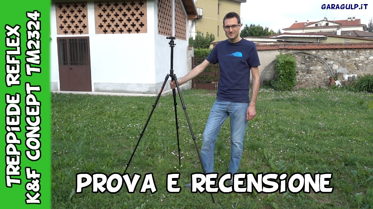 Recensione e test treppiede fotografico K&F Concept TM2324 testa a sfera per reflex e smartphone
