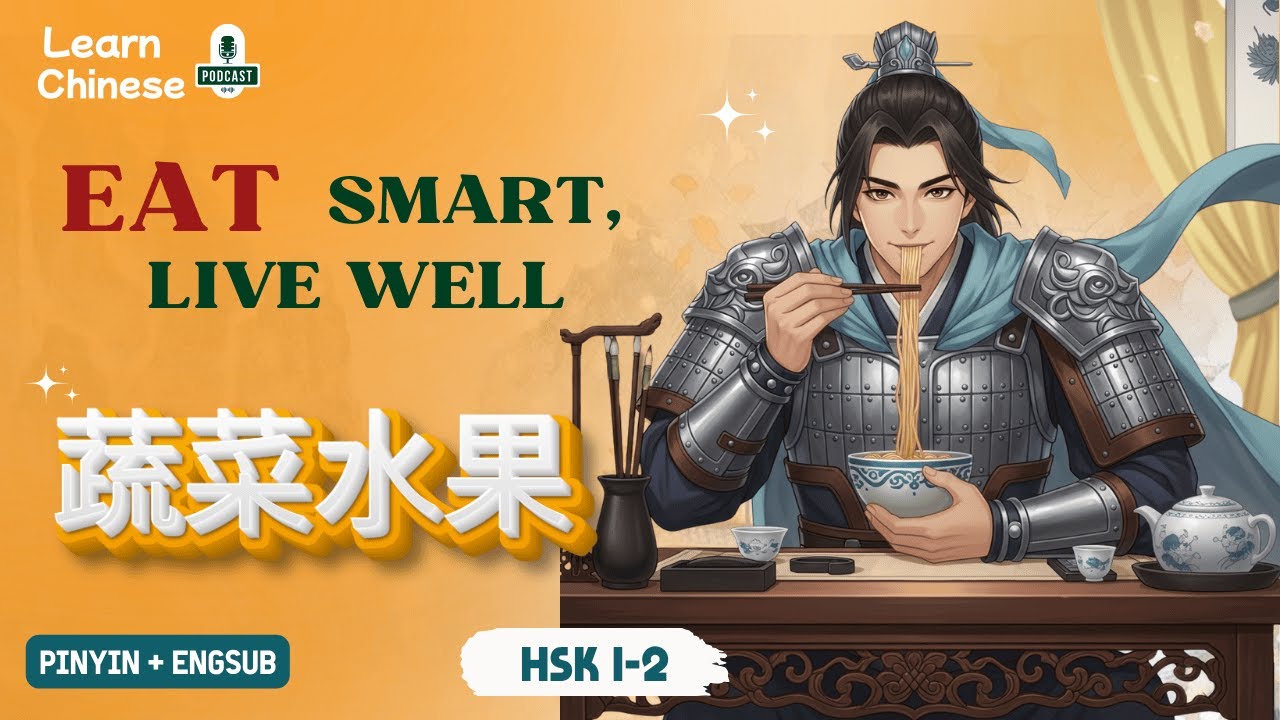 HSK 1-2 | Как правильно питаться, чтобы улучшить здоровье? | Практика аудирования китайского языка