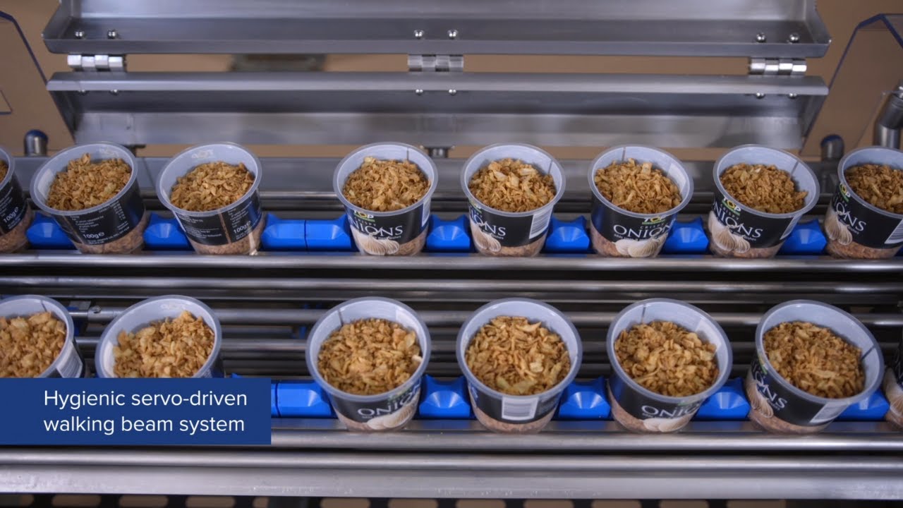 TRAMPER S-580 traysealer | high-output packaging of fried onions at Top Taste (The Netherlands)